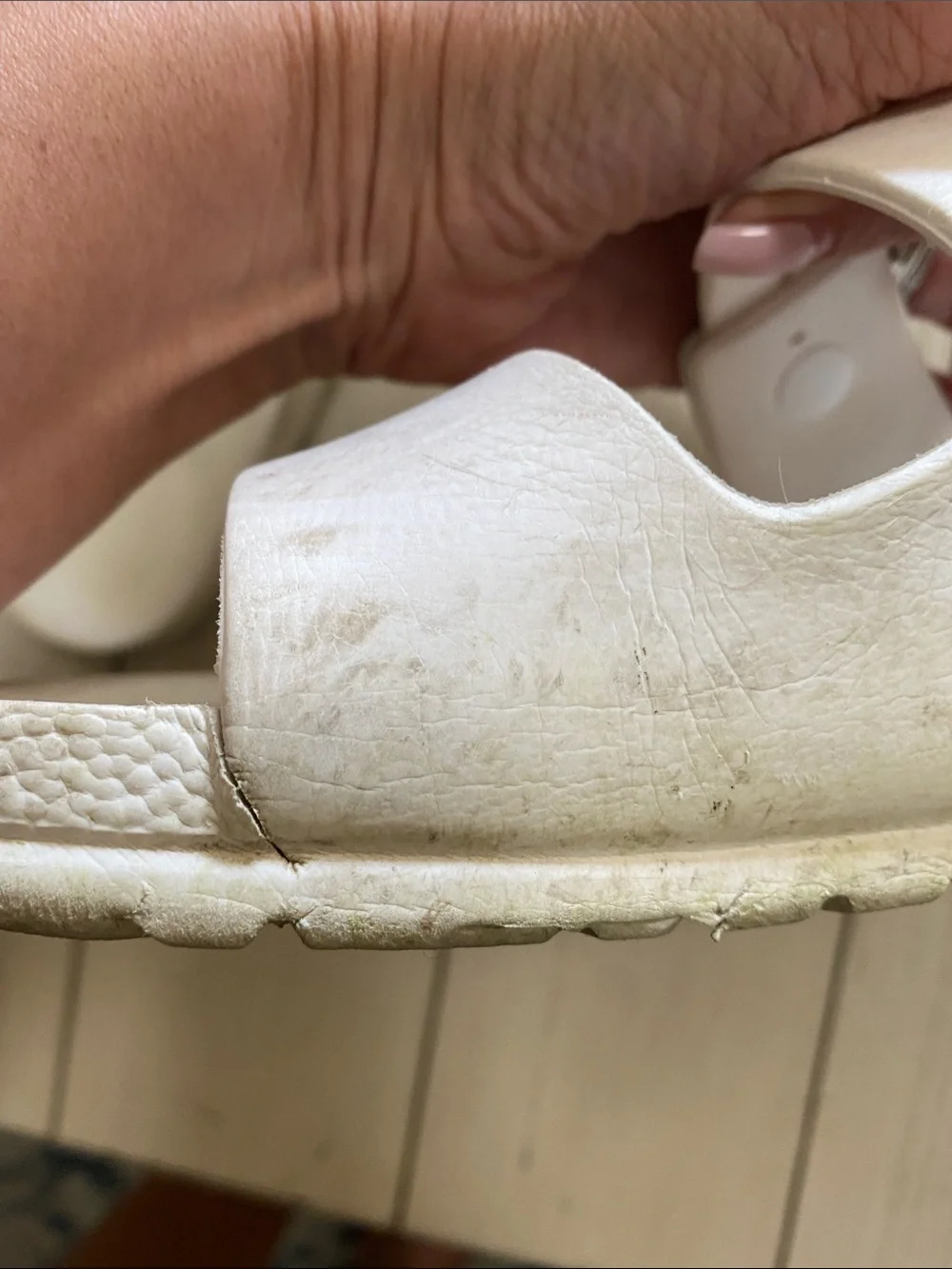 Birkenstock Kids White Two-Strap Arizona Sandals